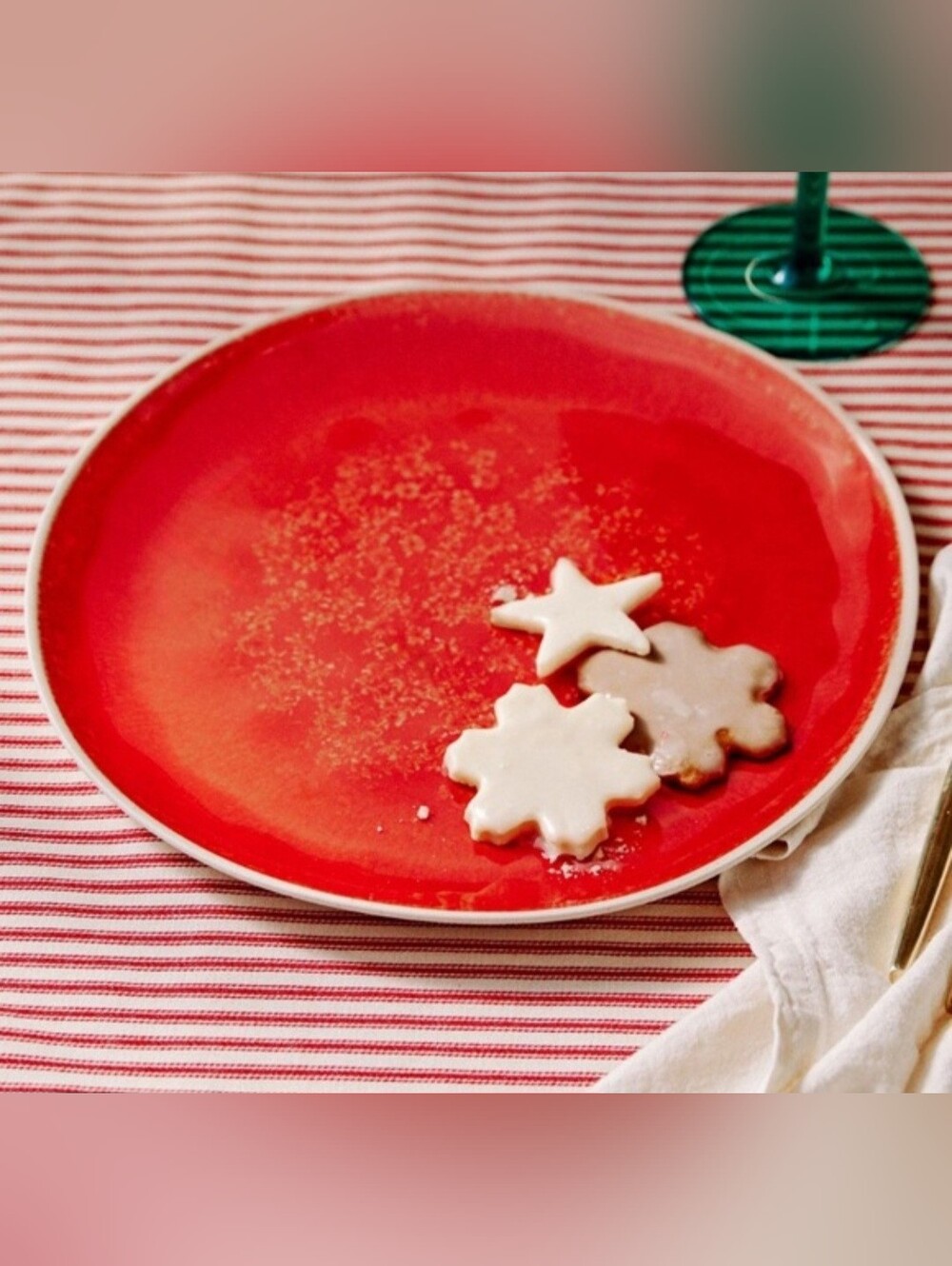 Anthropologie, Dakota Melamine Dinner Plates, Set of 4 In Bright Red
